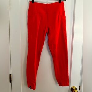 Oiselle Bold Scarlet Leggings